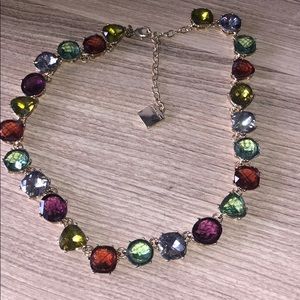 Anne Klein multi colored gem necklace
